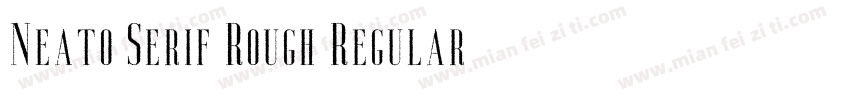 Neato Serif Rough Regular字体转换